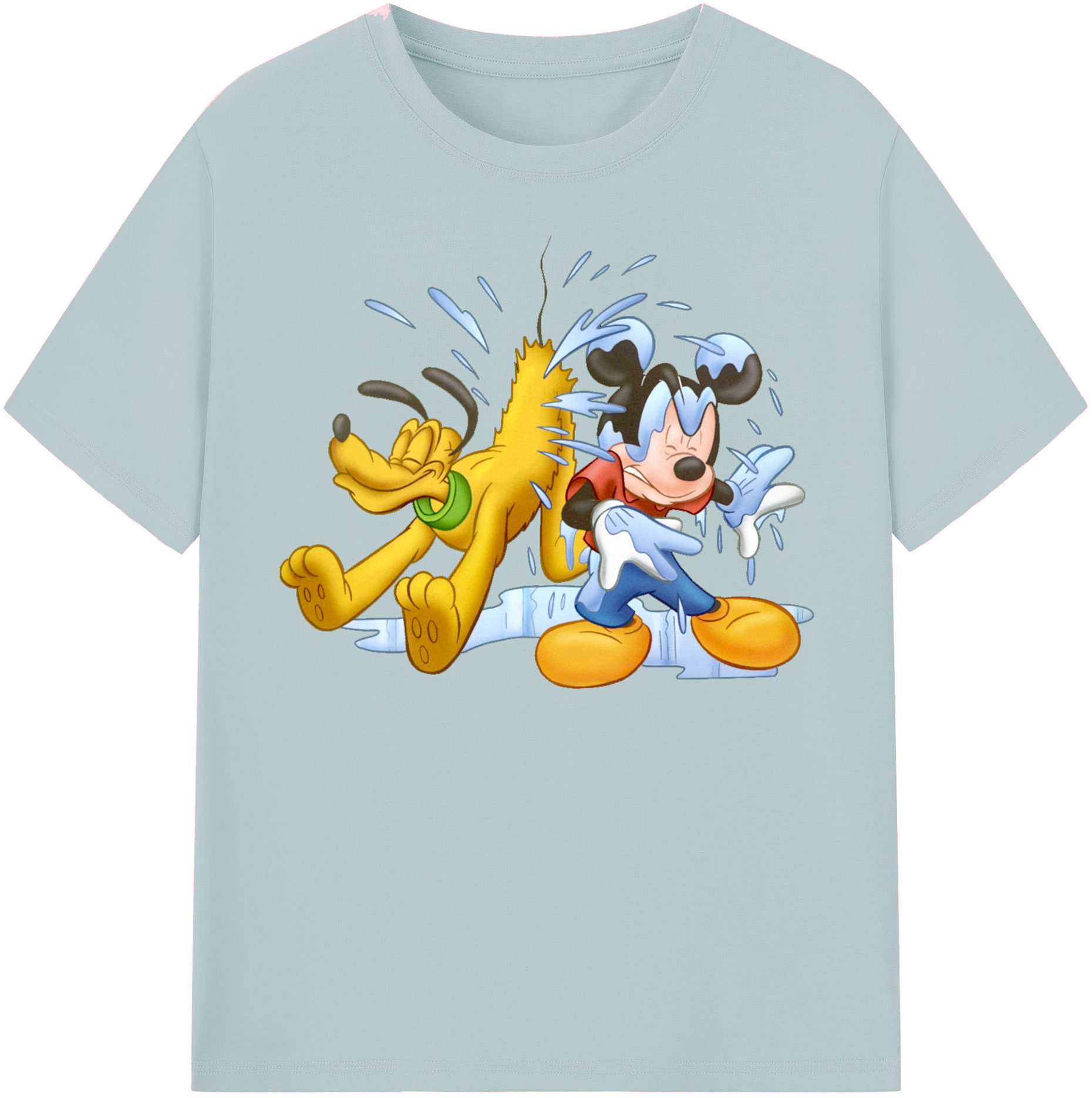 （画像用） ミッキーマウス Mickey Mouse 綿100％半袖Tシャツ（フロントプリント）
